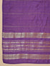 Purple Cotton Blend Yoke Design Straight Kurta Set